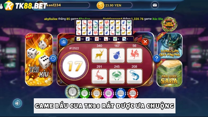 Game bầu cua TK88 rất được ưa chuộng